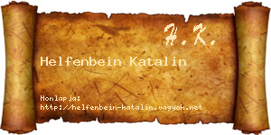 Helfenbein Katalin névjegykártya